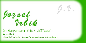 jozsef vrbik business card